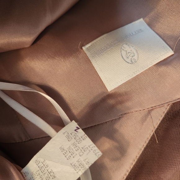 Watters & Watters Women's Dark Champagne Tulle Long Dress Size 2 - Picture 2 of 3